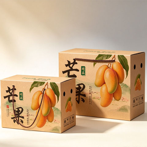 5-10斤装芒果包装盒礼盒空盒子贵妃芒小台芒包装箱水果礼品盒定制