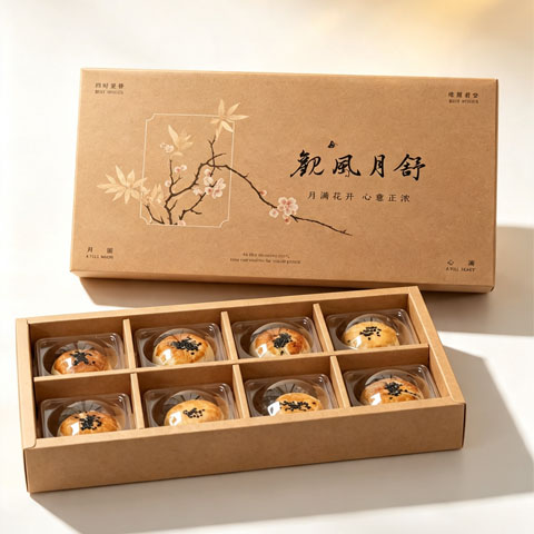 2026中秋月饼礼盒包装盒新款蛋黄酥鲜肉牛皮纸礼品盒空盒子